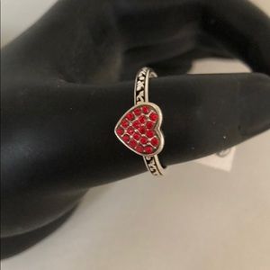 NWT BRIGHTON RED HEART SHAPE RING, SIZE 9